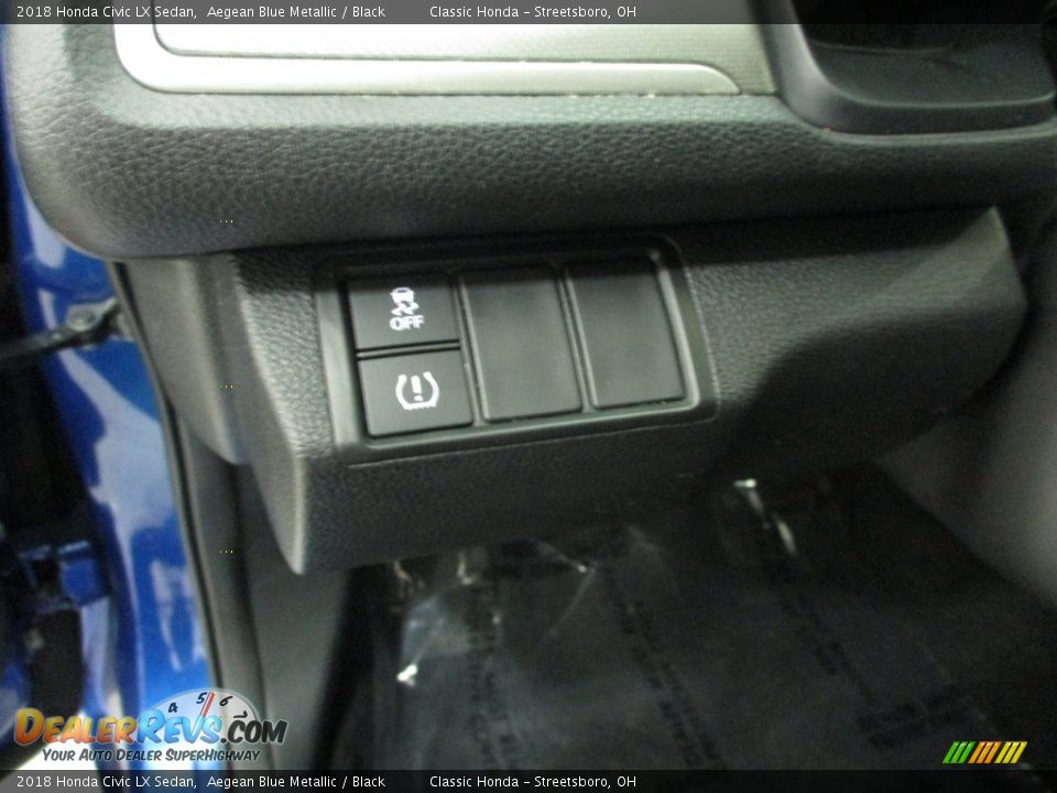 2018 Honda Civic LX Sedan Aegean Blue Metallic / Black Photo #28