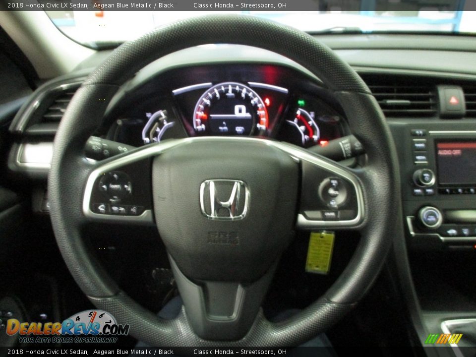 2018 Honda Civic LX Sedan Aegean Blue Metallic / Black Photo #29