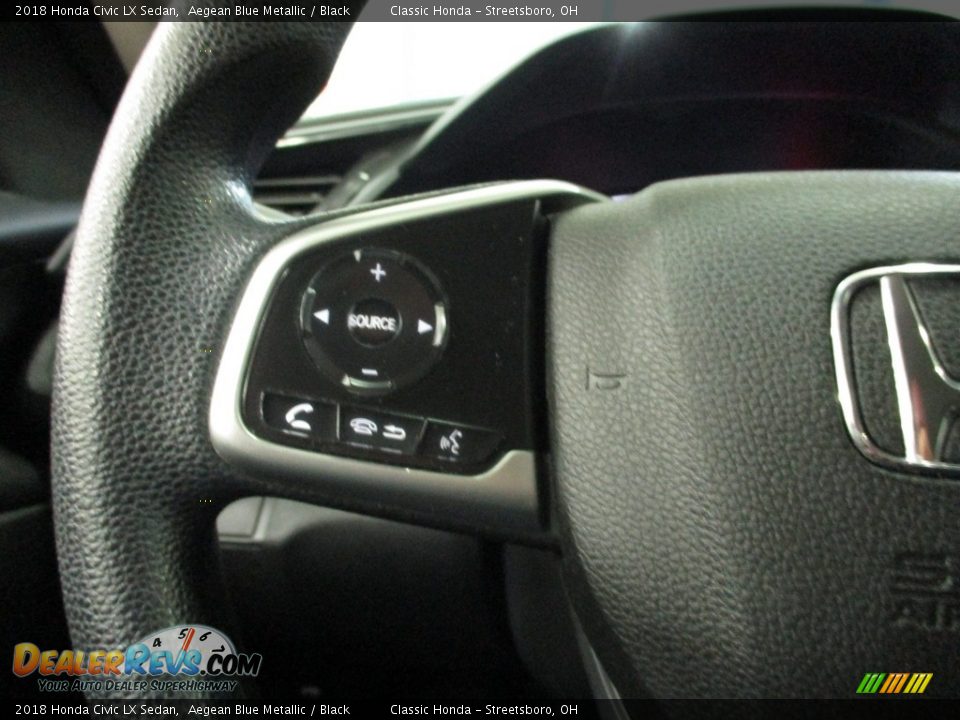 2018 Honda Civic LX Sedan Aegean Blue Metallic / Black Photo #30