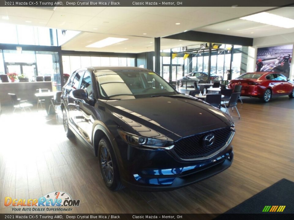 2021 Mazda CX-5 Touring AWD Deep Crystal Blue Mica / Black Photo #1