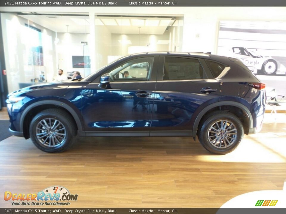 2021 Mazda CX-5 Touring AWD Deep Crystal Blue Mica / Black Photo #6