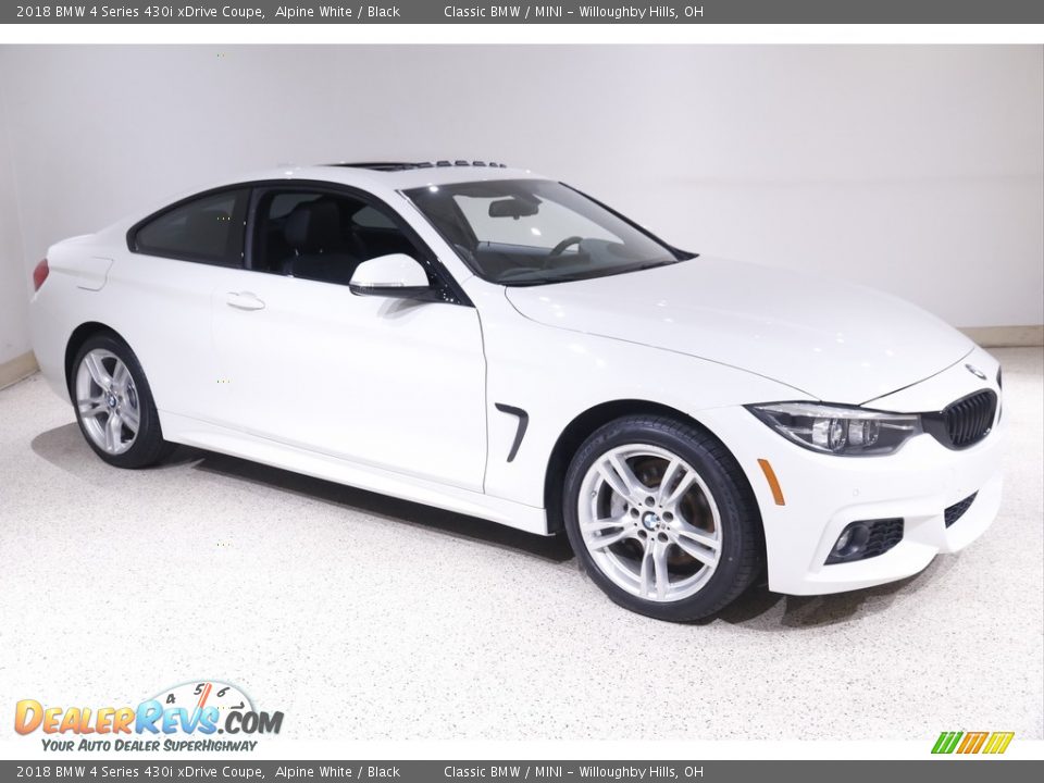 2018 BMW 4 Series 430i xDrive Coupe Alpine White / Black Photo #1