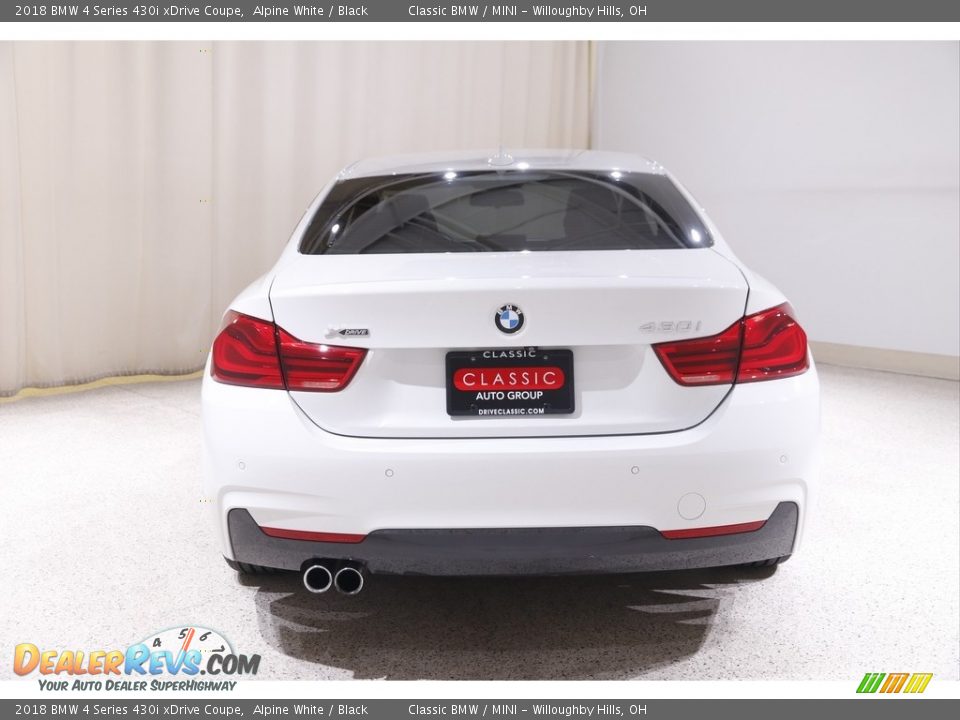 2018 BMW 4 Series 430i xDrive Coupe Alpine White / Black Photo #21