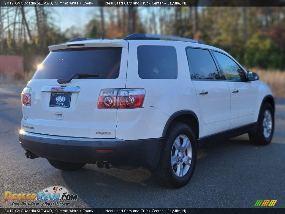 2012 GMC Acadia SLE AWD Summit White / Ebony Photo #5