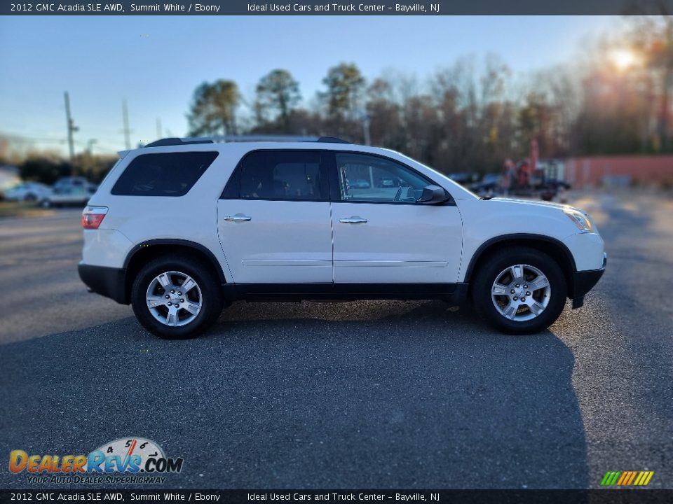 2012 GMC Acadia SLE AWD Summit White / Ebony Photo #6