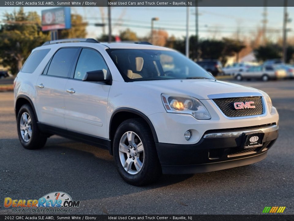 2012 GMC Acadia SLE AWD Summit White / Ebony Photo #7