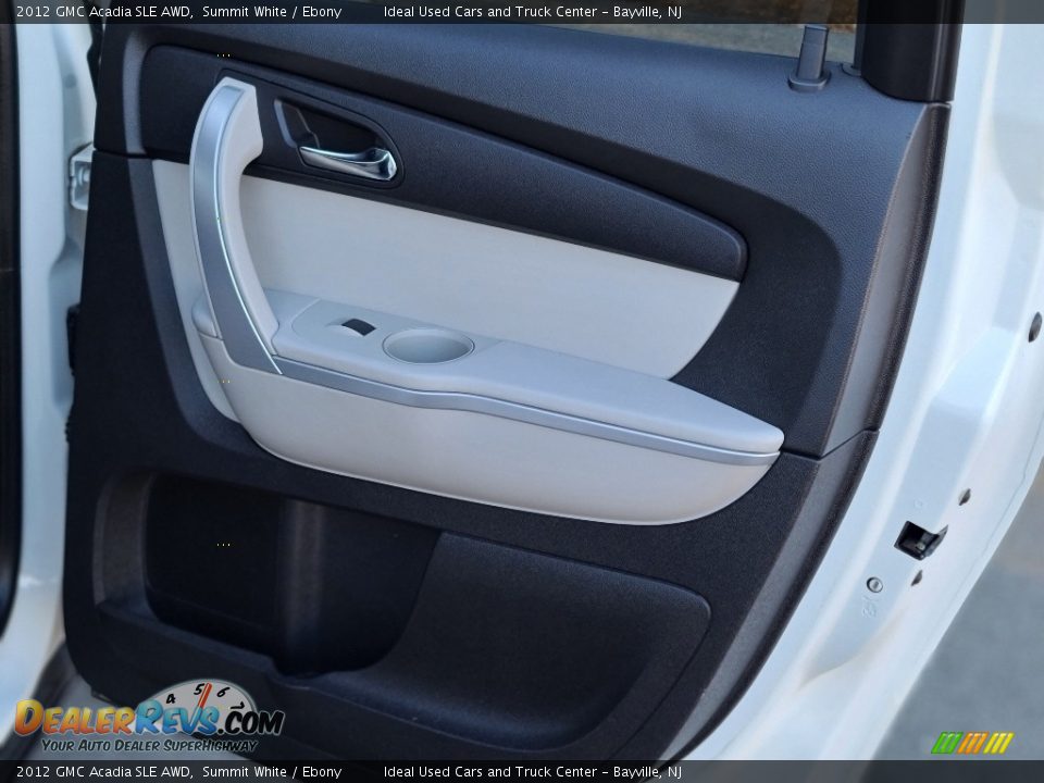 2012 GMC Acadia SLE AWD Summit White / Ebony Photo #13