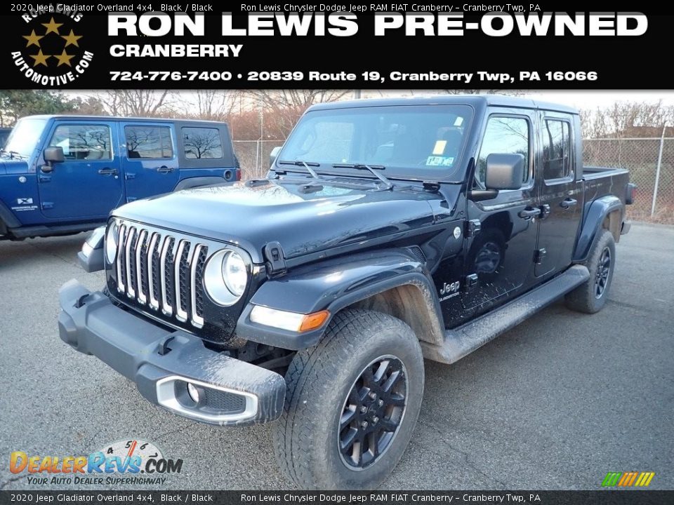 2020 Jeep Gladiator Overland 4x4 Black / Black Photo #1