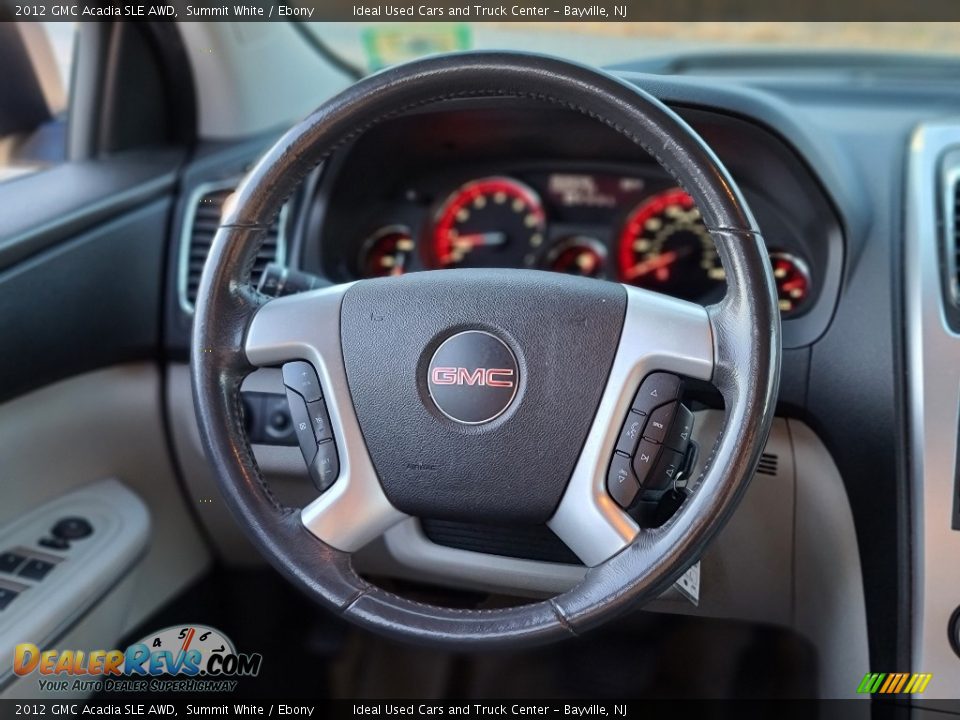 2012 GMC Acadia SLE AWD Summit White / Ebony Photo #23