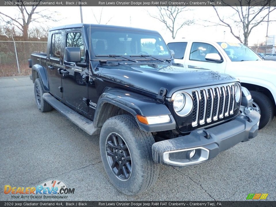 2020 Jeep Gladiator Overland 4x4 Black / Black Photo #2