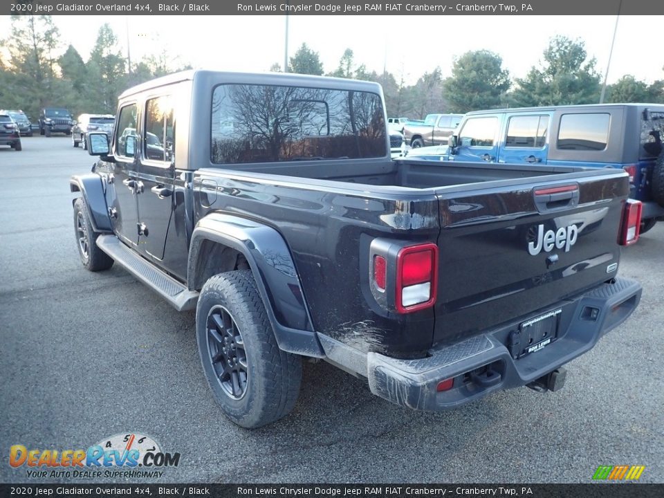 2020 Jeep Gladiator Overland 4x4 Black / Black Photo #3