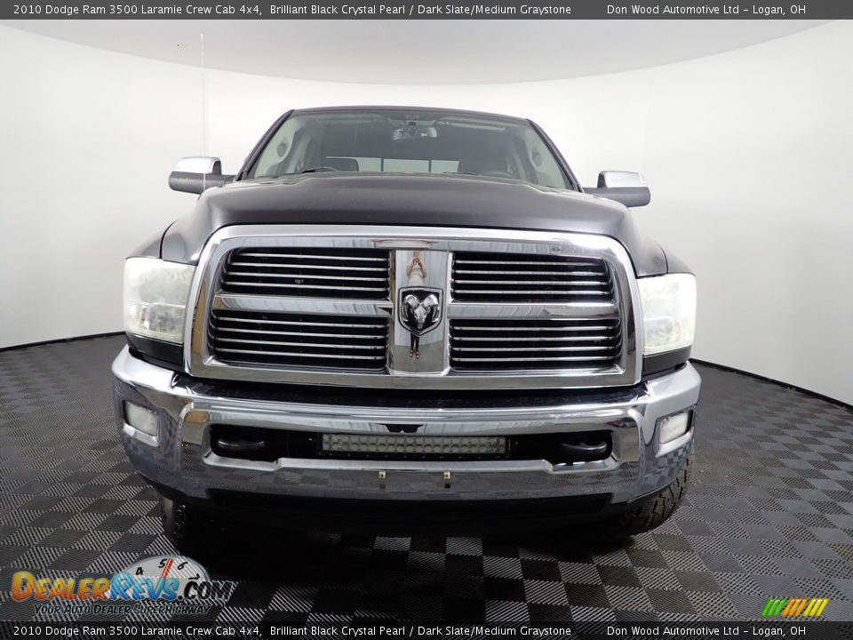 2010 Dodge Ram 3500 Laramie Crew Cab 4x4 Brilliant Black Crystal Pearl / Dark Slate/Medium Graystone Photo #4