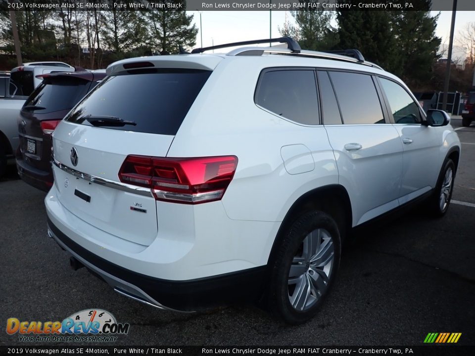 2019 Volkswagen Atlas SE 4Motion Pure White / Titan Black Photo #3