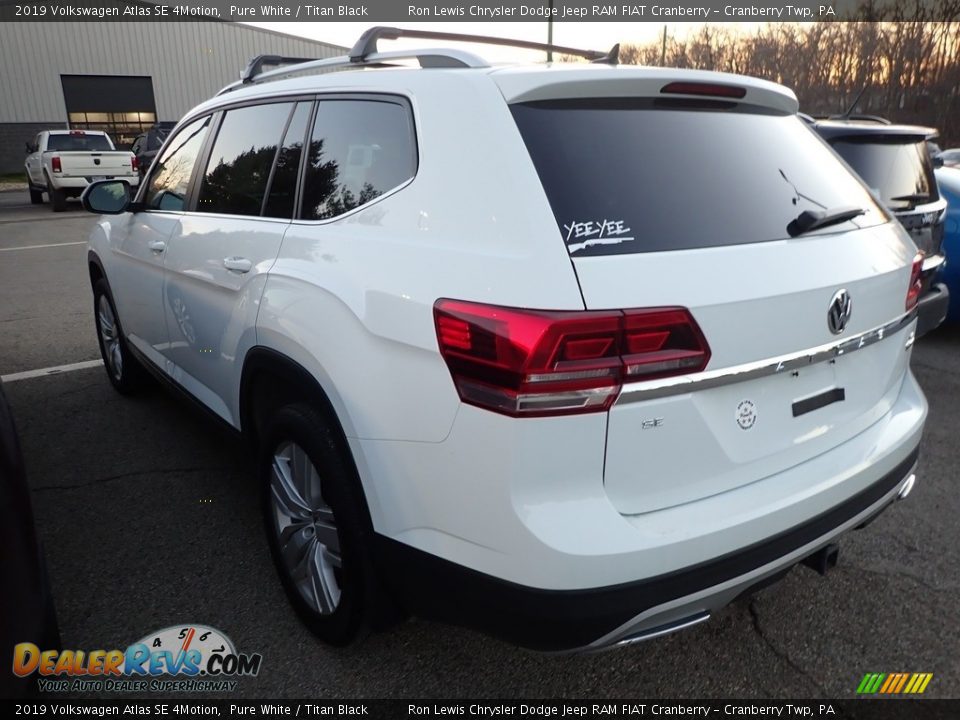 2019 Volkswagen Atlas SE 4Motion Pure White / Titan Black Photo #4