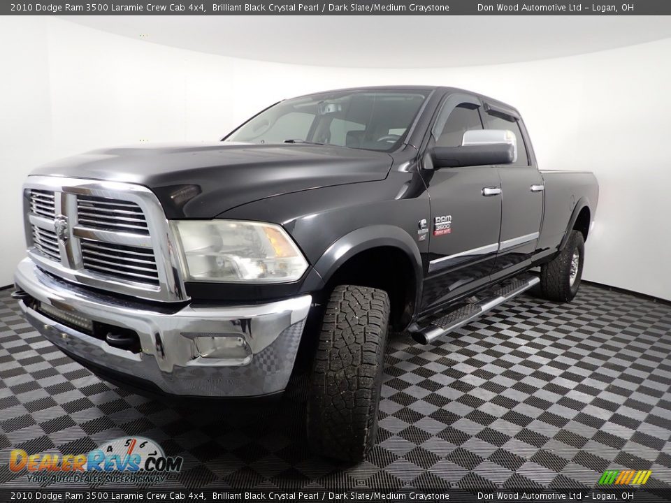 2010 Dodge Ram 3500 Laramie Crew Cab 4x4 Brilliant Black Crystal Pearl / Dark Slate/Medium Graystone Photo #8