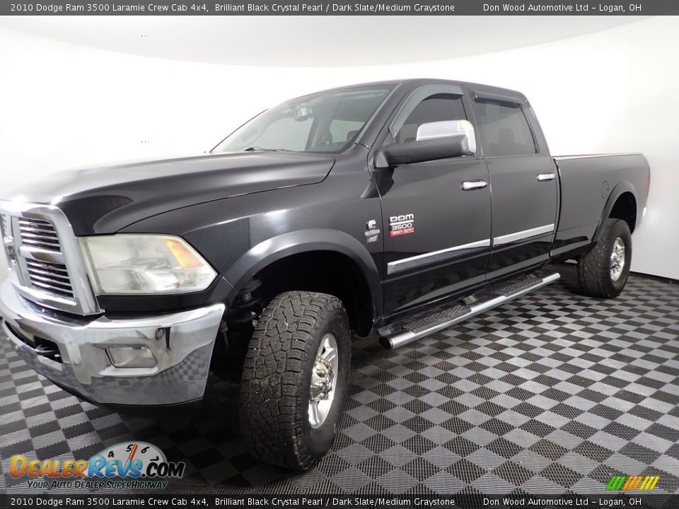 2010 Dodge Ram 3500 Laramie Crew Cab 4x4 Brilliant Black Crystal Pearl / Dark Slate/Medium Graystone Photo #9