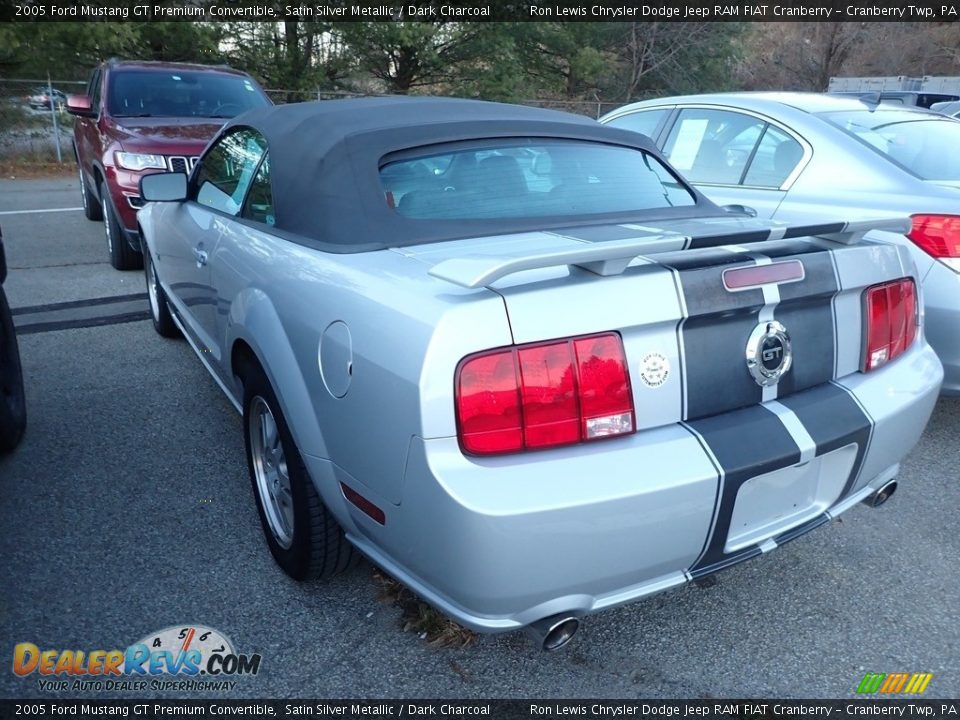 2005 Ford Mustang GT Premium Convertible Satin Silver Metallic / Dark Charcoal Photo #3