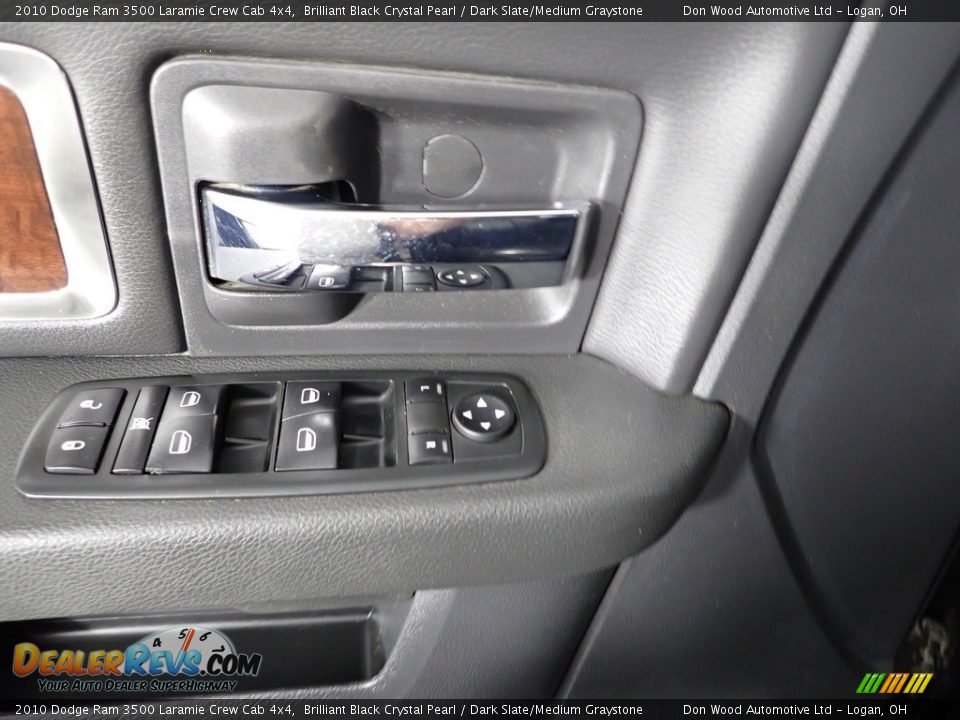 2010 Dodge Ram 3500 Laramie Crew Cab 4x4 Brilliant Black Crystal Pearl / Dark Slate/Medium Graystone Photo #15