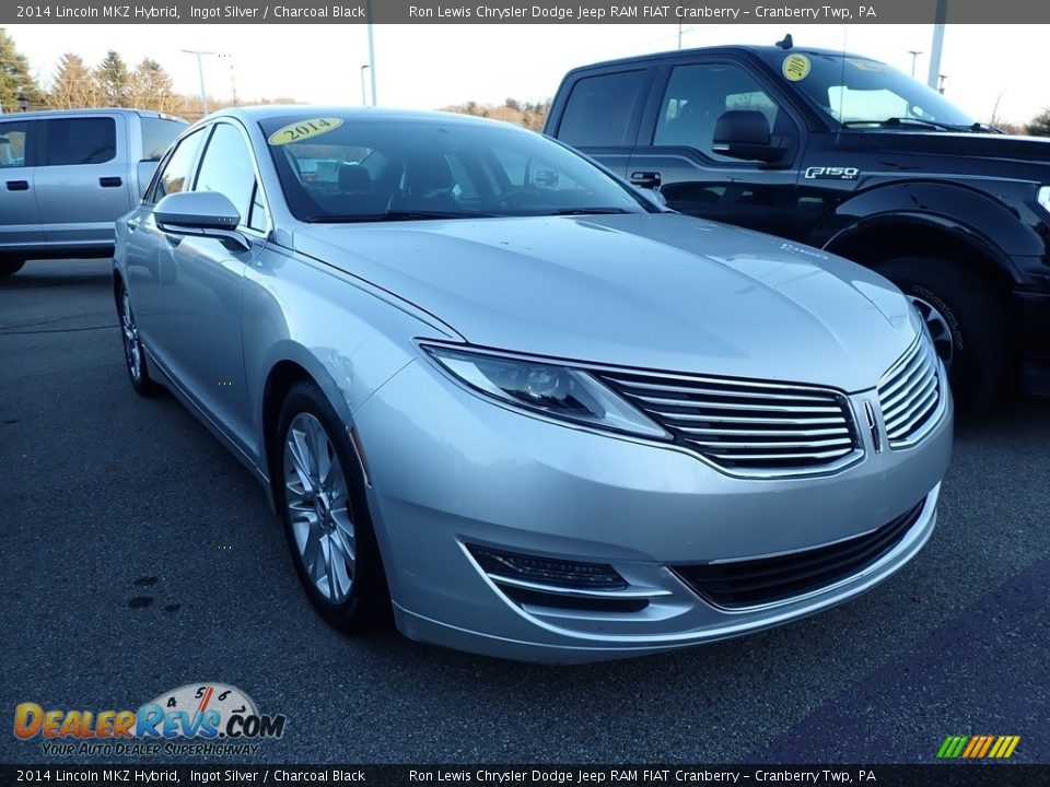 2014 Lincoln MKZ Hybrid Ingot Silver / Charcoal Black Photo #2