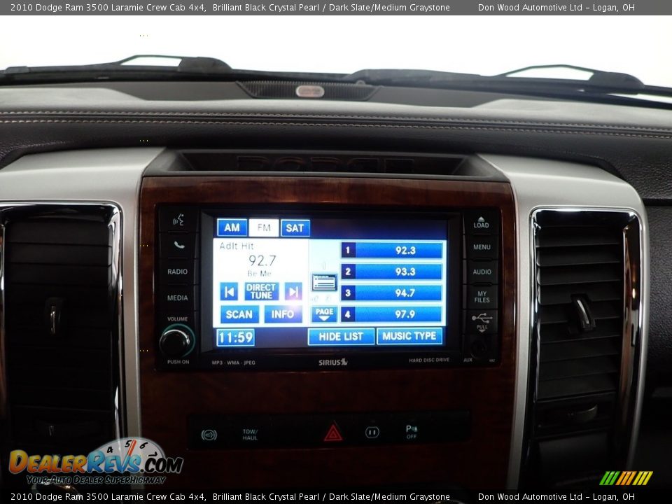 2010 Dodge Ram 3500 Laramie Crew Cab 4x4 Brilliant Black Crystal Pearl / Dark Slate/Medium Graystone Photo #22