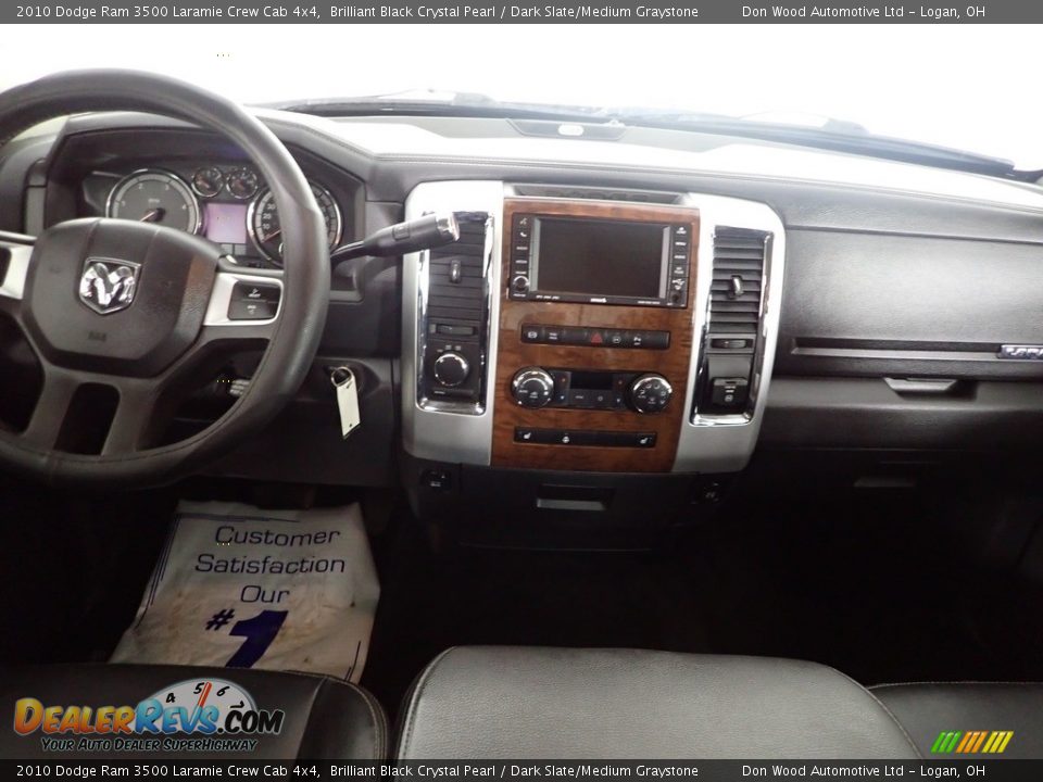 2010 Dodge Ram 3500 Laramie Crew Cab 4x4 Brilliant Black Crystal Pearl / Dark Slate/Medium Graystone Photo #28