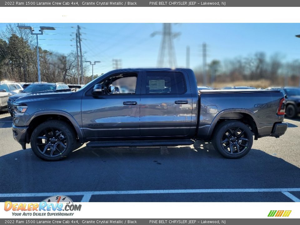 2022 Ram 1500 Laramie Crew Cab 4x4 Granite Crystal Metallic / Black Photo #3