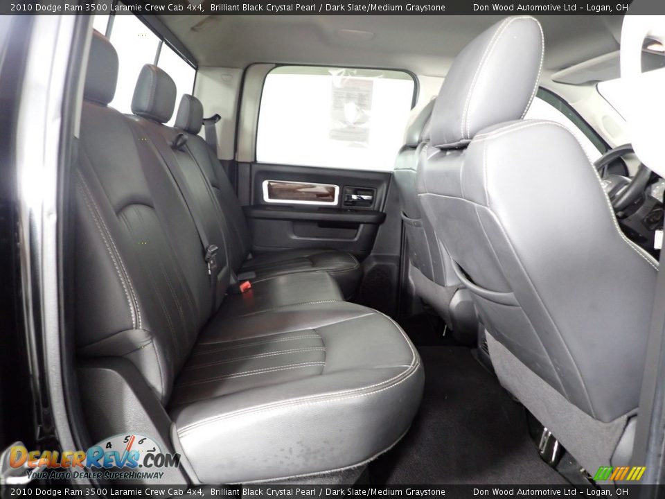 2010 Dodge Ram 3500 Laramie Crew Cab 4x4 Brilliant Black Crystal Pearl / Dark Slate/Medium Graystone Photo #33