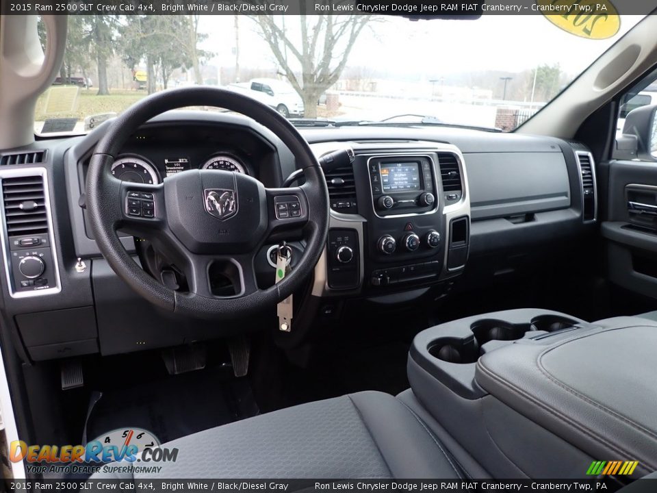 Black/Diesel Gray Interior - 2015 Ram 2500 SLT Crew Cab 4x4 Photo #14