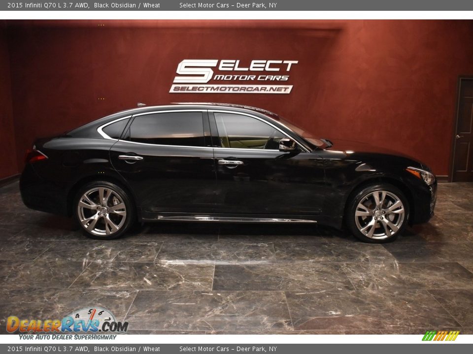 2015 Infiniti Q70 L 3.7 AWD Black Obsidian / Wheat Photo #4