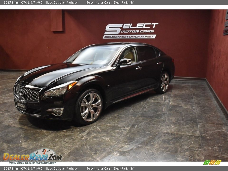 2015 Infiniti Q70 L 3.7 AWD Black Obsidian / Wheat Photo #6