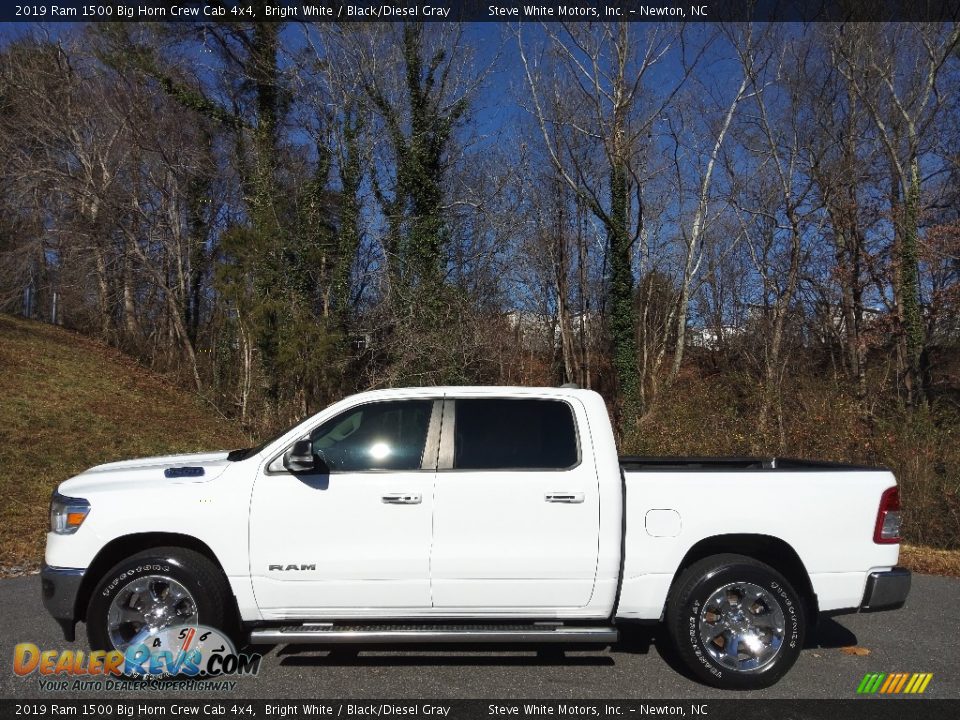 2019 Ram 1500 Big Horn Crew Cab 4x4 Bright White / Black/Diesel Gray Photo #1