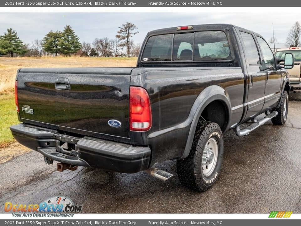 2003 Ford F250 Super Duty XLT Crew Cab 4x4 Black / Dark Flint Grey Photo #4