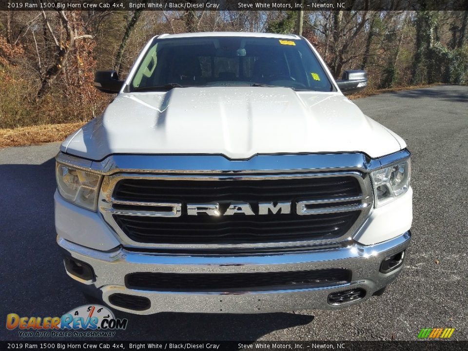 2019 Ram 1500 Big Horn Crew Cab 4x4 Bright White / Black/Diesel Gray Photo #4