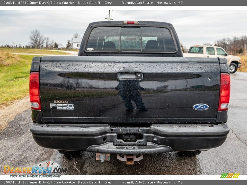 2003 Ford F250 Super Duty XLT Crew Cab 4x4 Black / Dark Flint Grey Photo #5