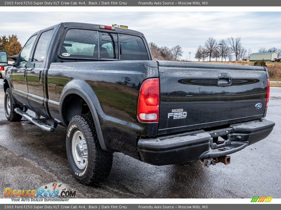 2003 Ford F250 Super Duty XLT Crew Cab 4x4 Black / Dark Flint Grey Photo #6