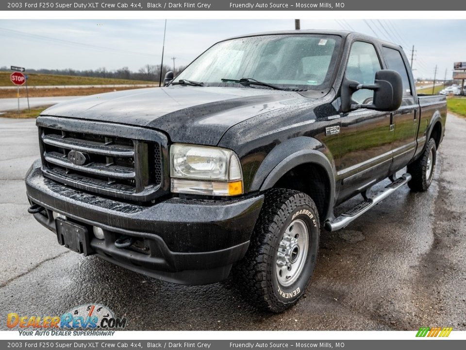 Black 2003 Ford F250 Super Duty XLT Crew Cab 4x4 Photo #8