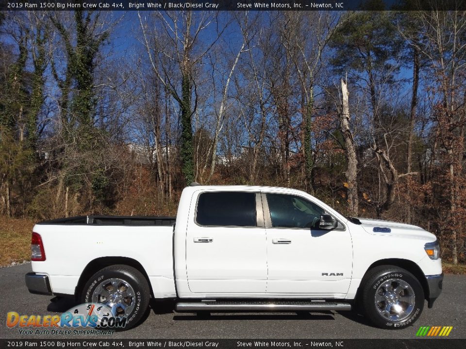 2019 Ram 1500 Big Horn Crew Cab 4x4 Bright White / Black/Diesel Gray Photo #7