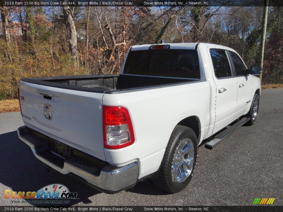 2019 Ram 1500 Big Horn Crew Cab 4x4 Bright White / Black/Diesel Gray Photo #8