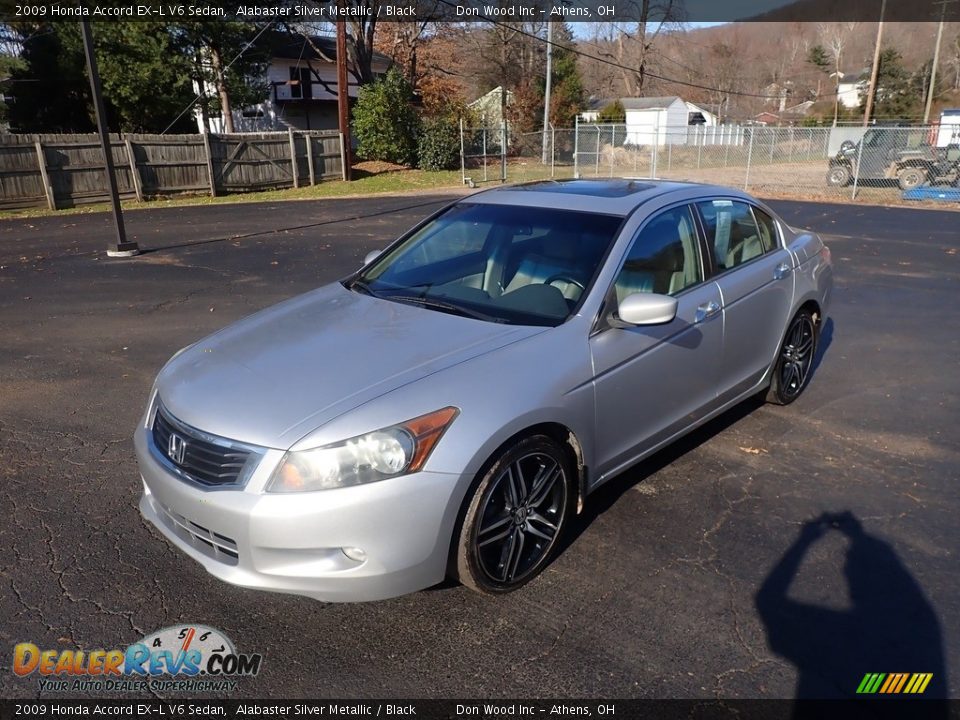 2009 Honda Accord EX-L V6 Sedan Alabaster Silver Metallic / Black Photo #7