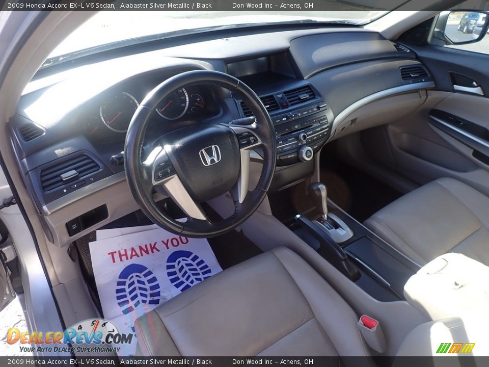 2009 Honda Accord EX-L V6 Sedan Alabaster Silver Metallic / Black Photo #11