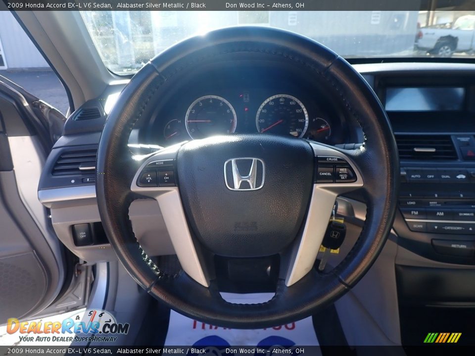 2009 Honda Accord EX-L V6 Sedan Alabaster Silver Metallic / Black Photo #12