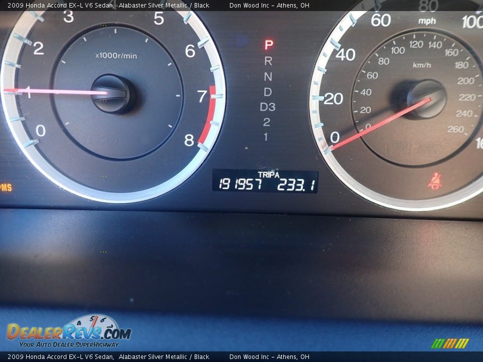 2009 Honda Accord EX-L V6 Sedan Alabaster Silver Metallic / Black Photo #15