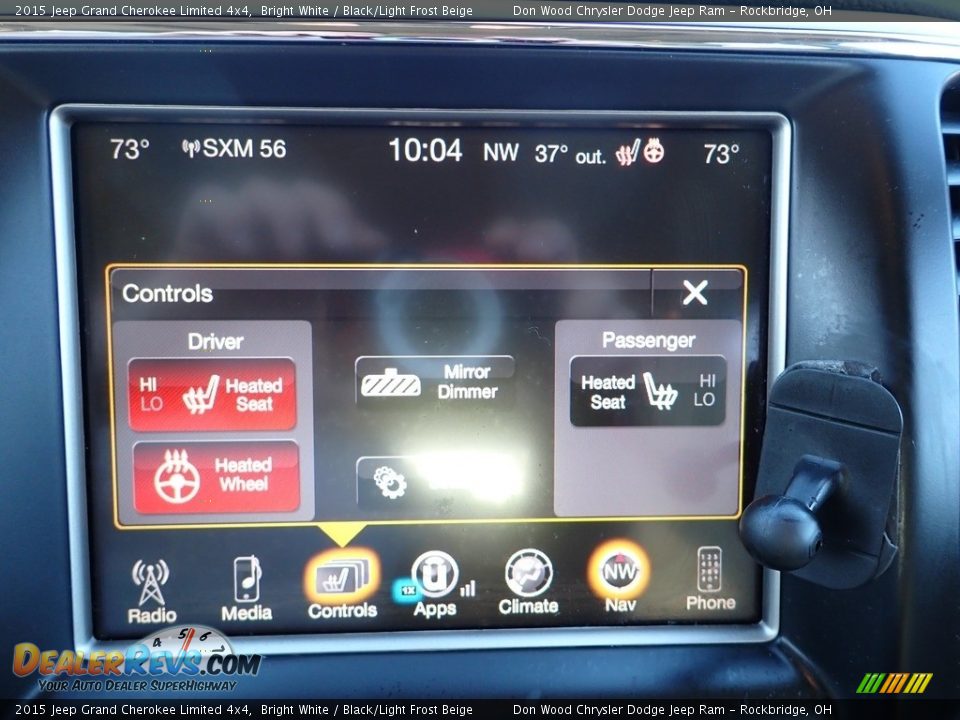 2015 Jeep Grand Cherokee Limited 4x4 Bright White / Black/Light Frost Beige Photo #2