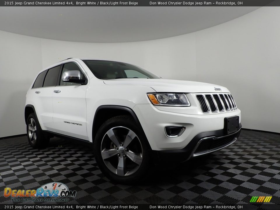 2015 Jeep Grand Cherokee Limited 4x4 Bright White / Black/Light Frost Beige Photo #6