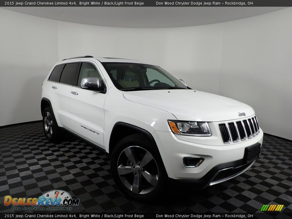 2015 Jeep Grand Cherokee Limited 4x4 Bright White / Black/Light Frost Beige Photo #7
