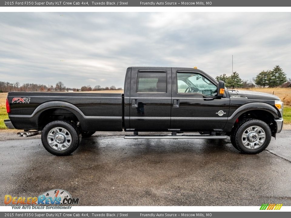 2015 Ford F350 Super Duty XLT Crew Cab 4x4 Tuxedo Black / Steel Photo #3