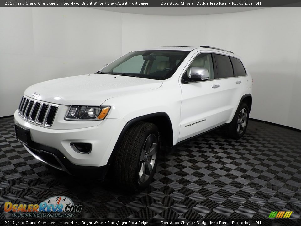 2015 Jeep Grand Cherokee Limited 4x4 Bright White / Black/Light Frost Beige Photo #12