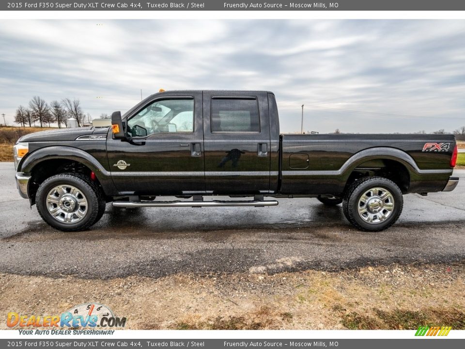 2015 Ford F350 Super Duty XLT Crew Cab 4x4 Tuxedo Black / Steel Photo #7