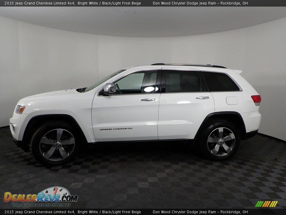 2015 Jeep Grand Cherokee Limited 4x4 Bright White / Black/Light Frost Beige Photo #13