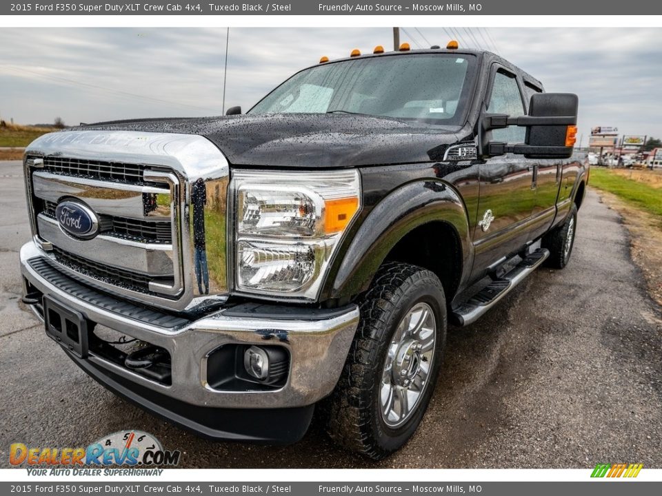 2015 Ford F350 Super Duty XLT Crew Cab 4x4 Tuxedo Black / Steel Photo #8